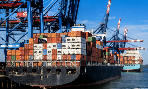 Container vessel port