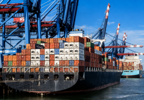 Container vessel port